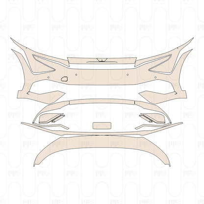 Bumper+Headlamp with 4 PDC (Parking Sensors), with tow‐hook cutout