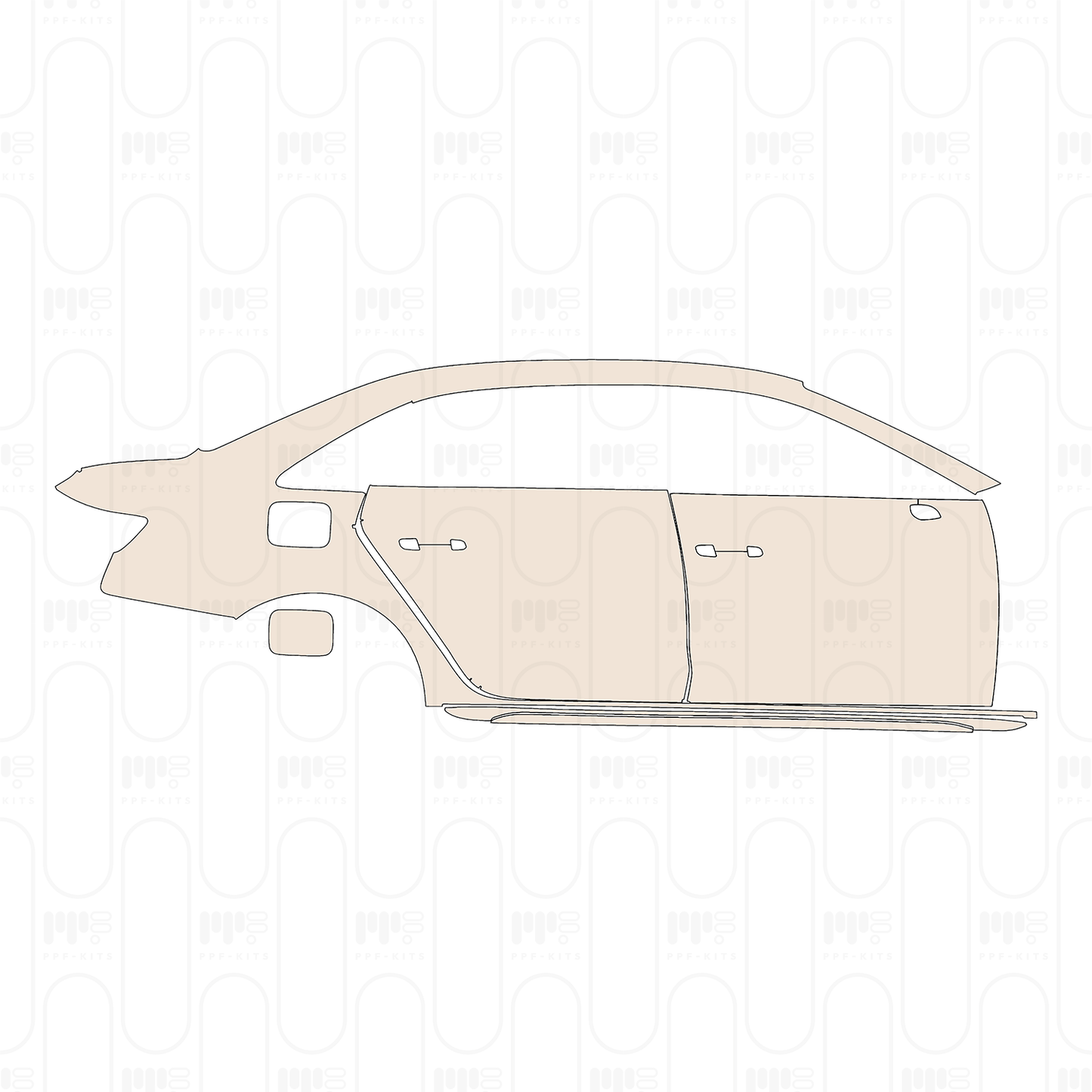 (right) Door+Side Skirt+Rear Fender
