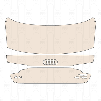Trunk Lid without Spoiler, with "A4L" & "FAW-Audi" & "4#TFSI" Emblems