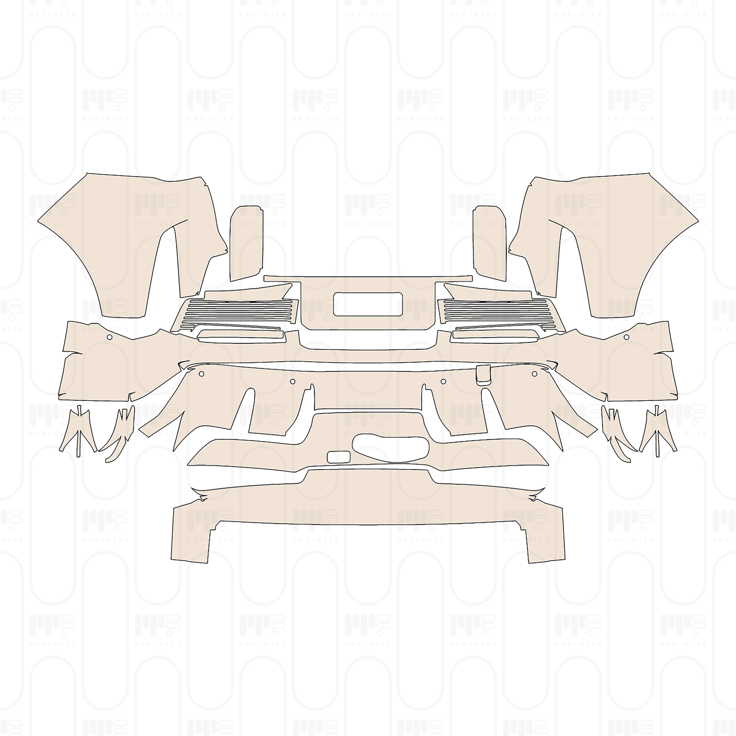 Rear Bumper without SportDesign Package, with electrically extendable tow bar system, with 6 PDC (Parking Sensors)