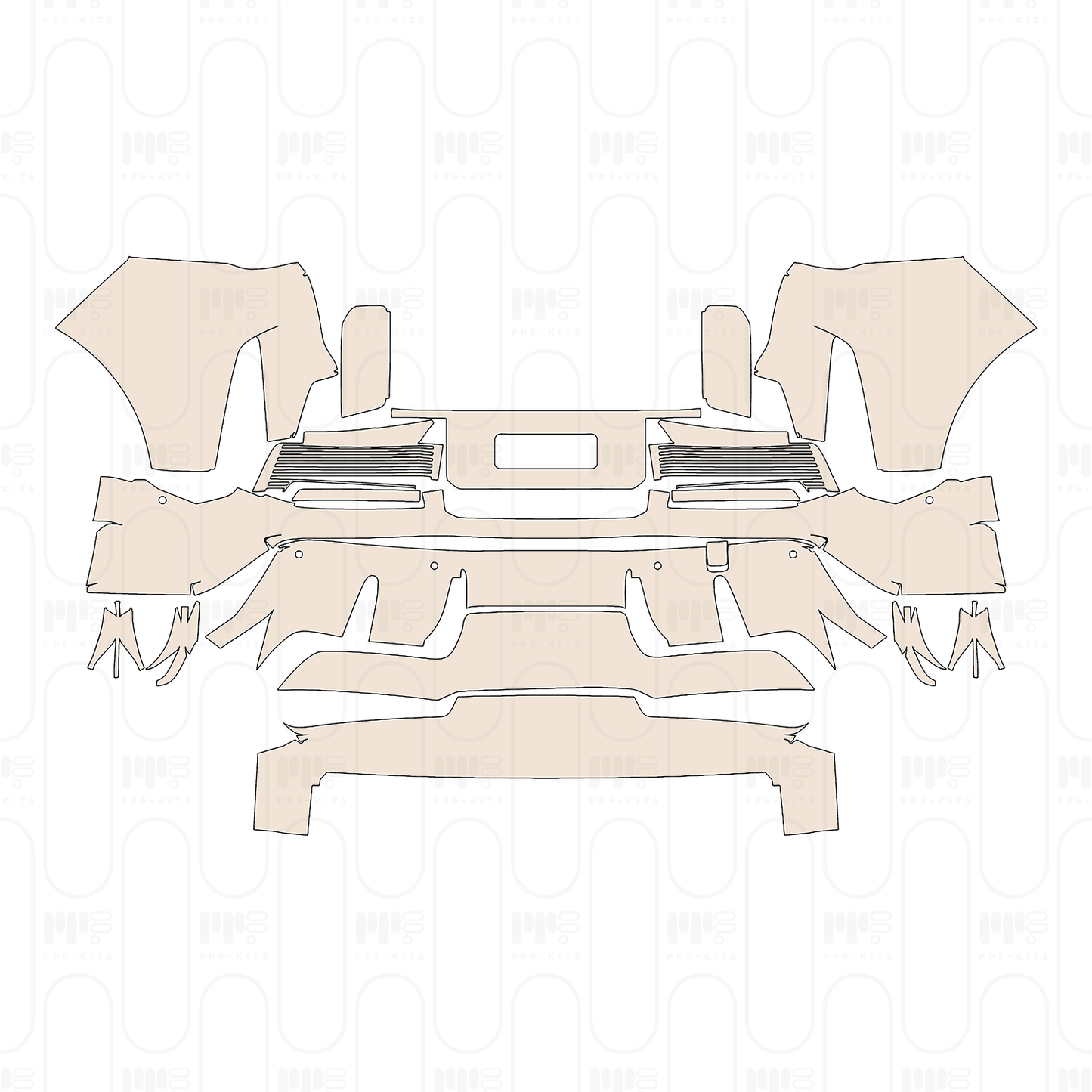 Rear Bumper without SportDesign Package, with 6 PDC (Parking Sensors)