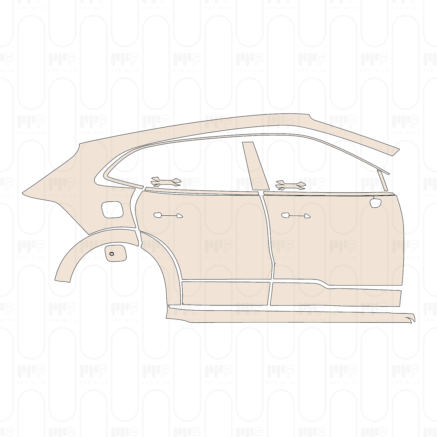 (right) Door+Side Skirt+Rear Fender