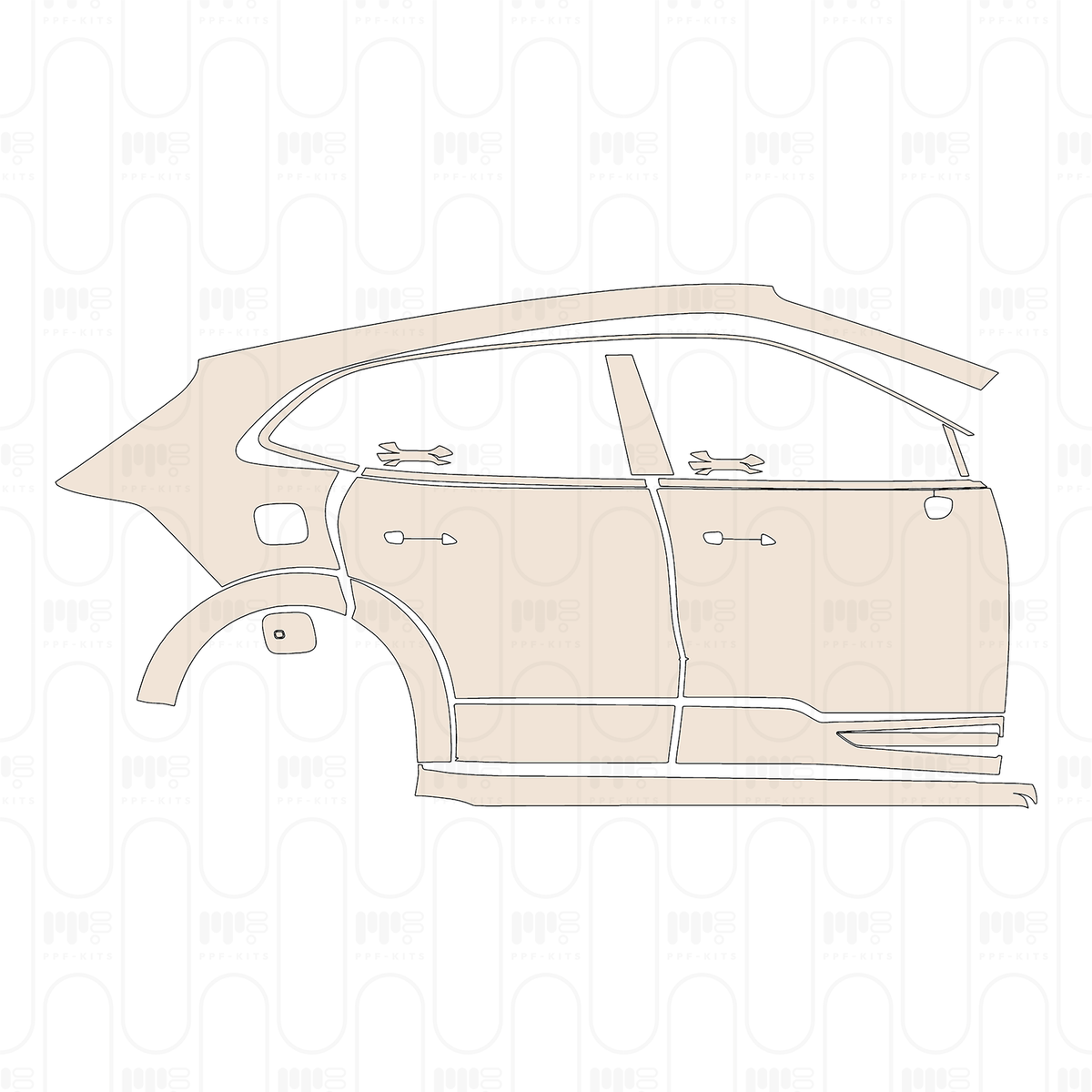(right) Door+Side Skirt+Rear Fender with SportDesign Package