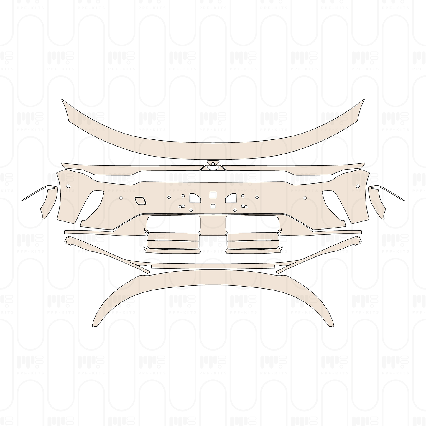 Bumper+Headlamp with 6 PDC (Parking Sensors)