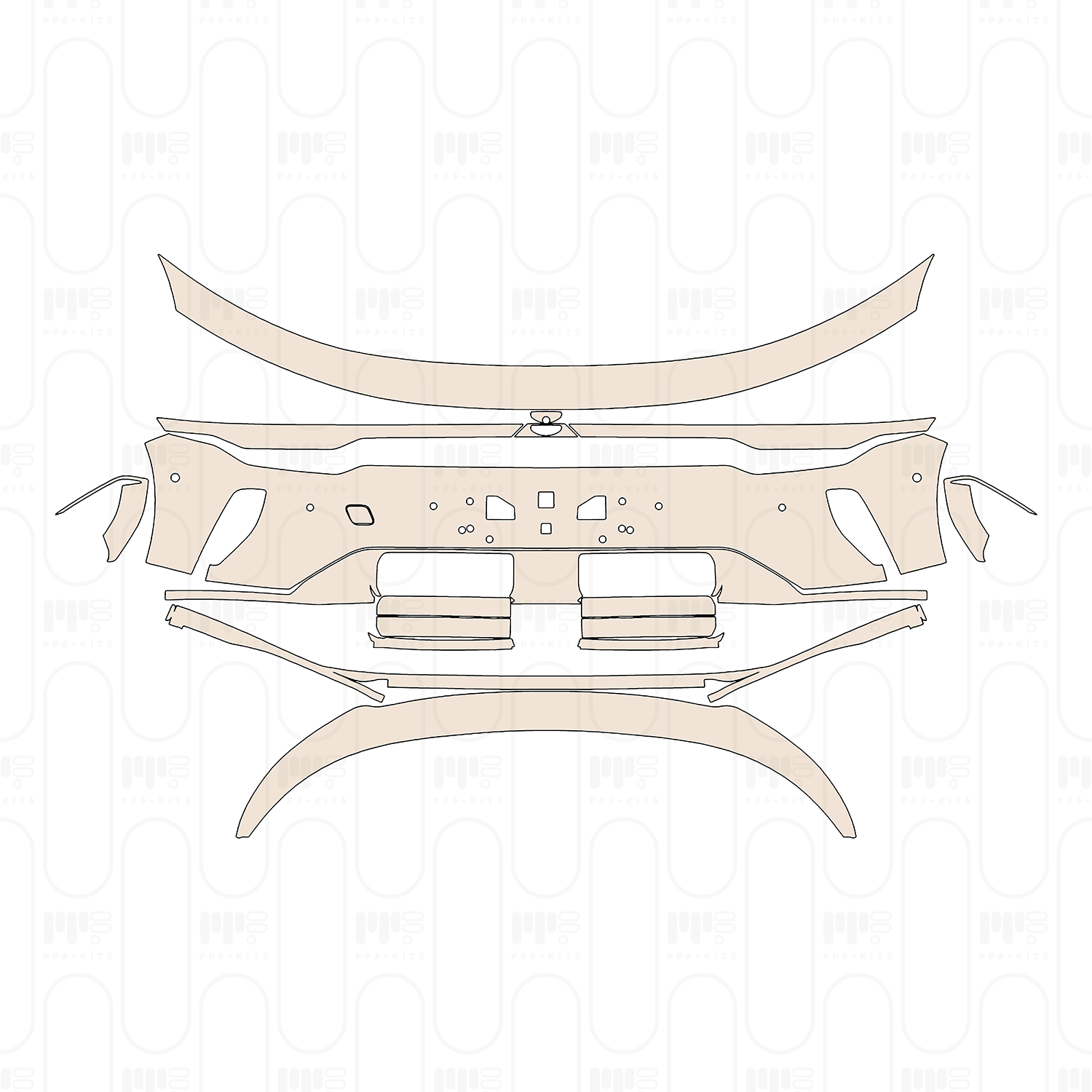Bumper+Headlamp with 6 PDC (Parking Sensors)