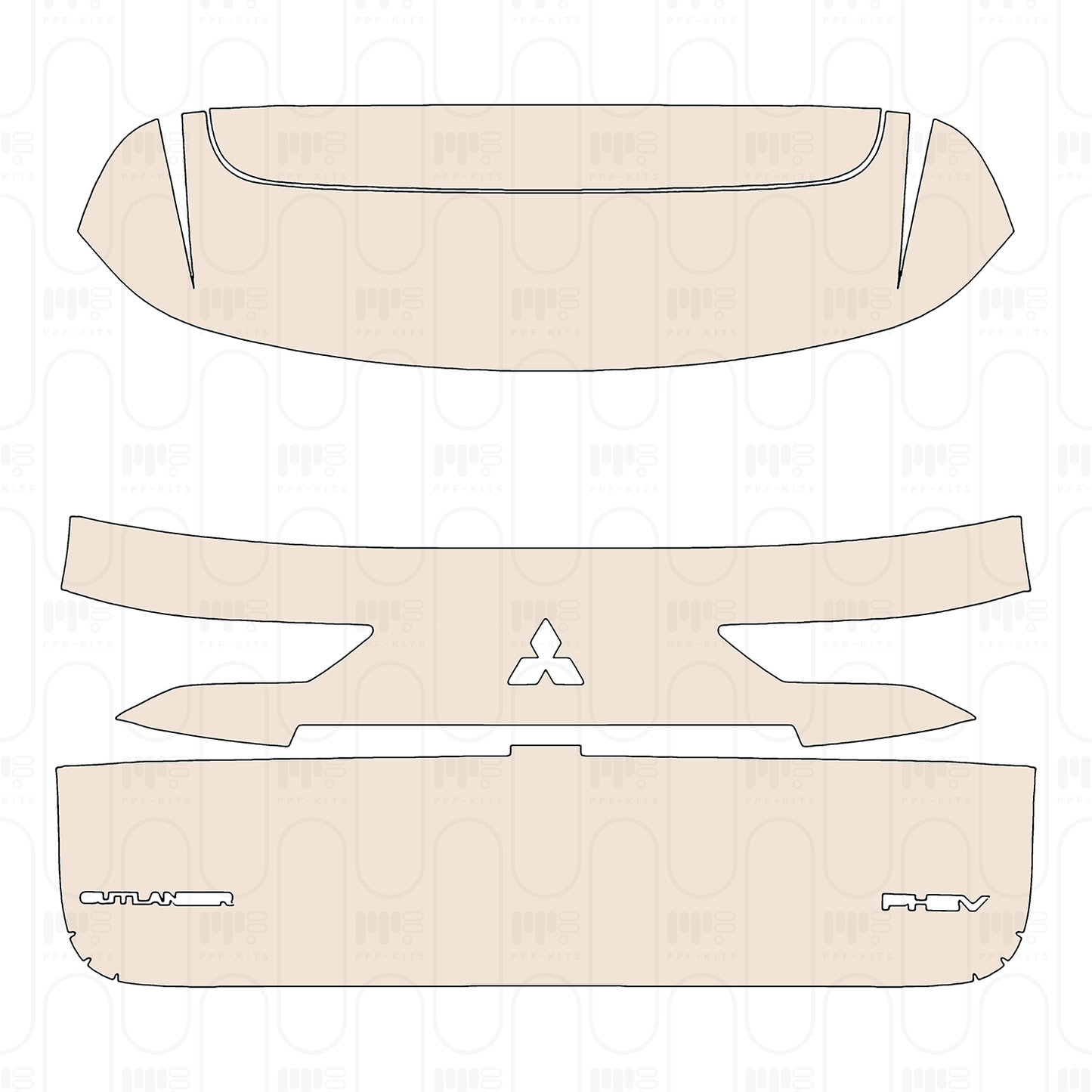 Pre-Cut PPF Mitsubishi Outlander PHEV 2025