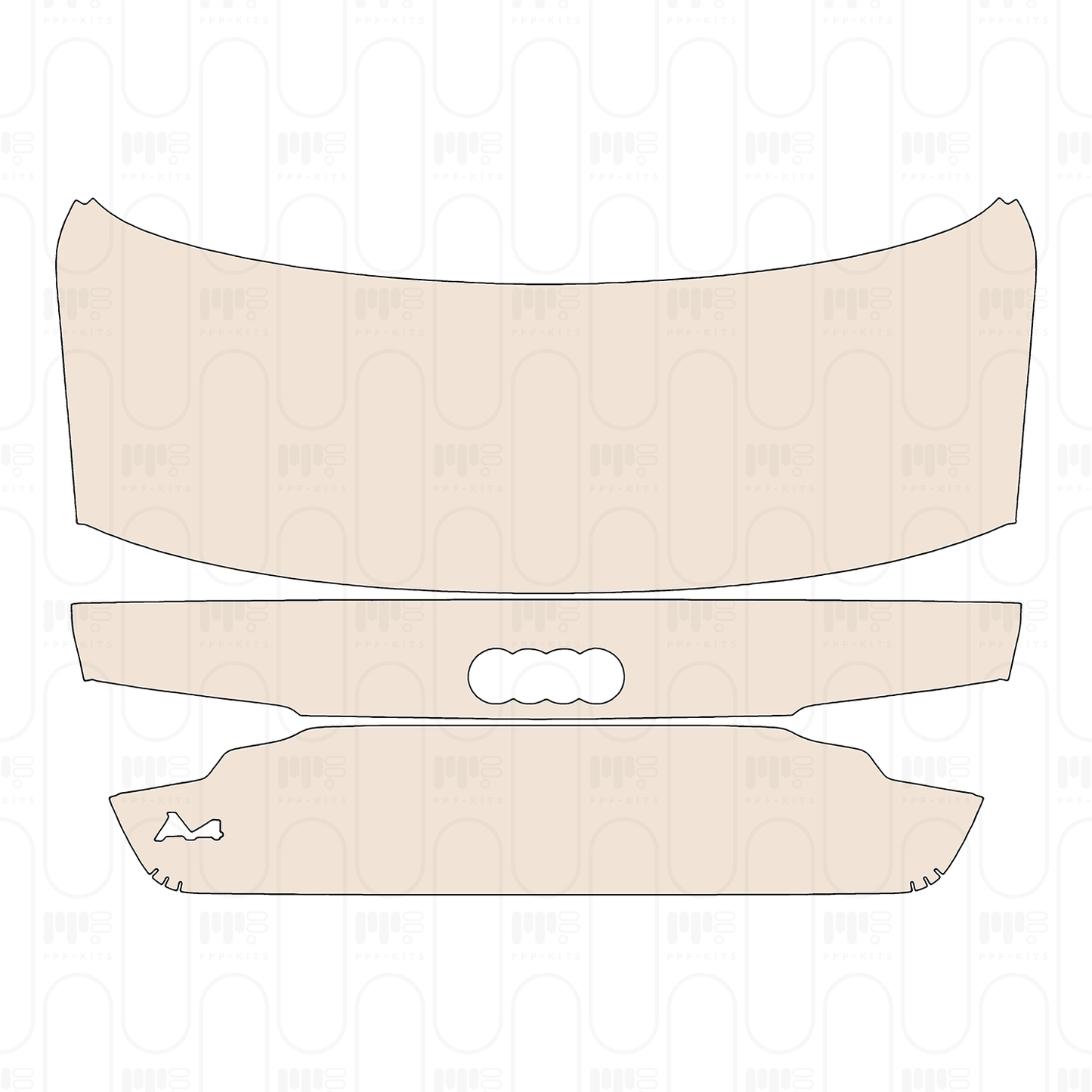 Trunk Lid without Spoiler, with "A4" Emblem