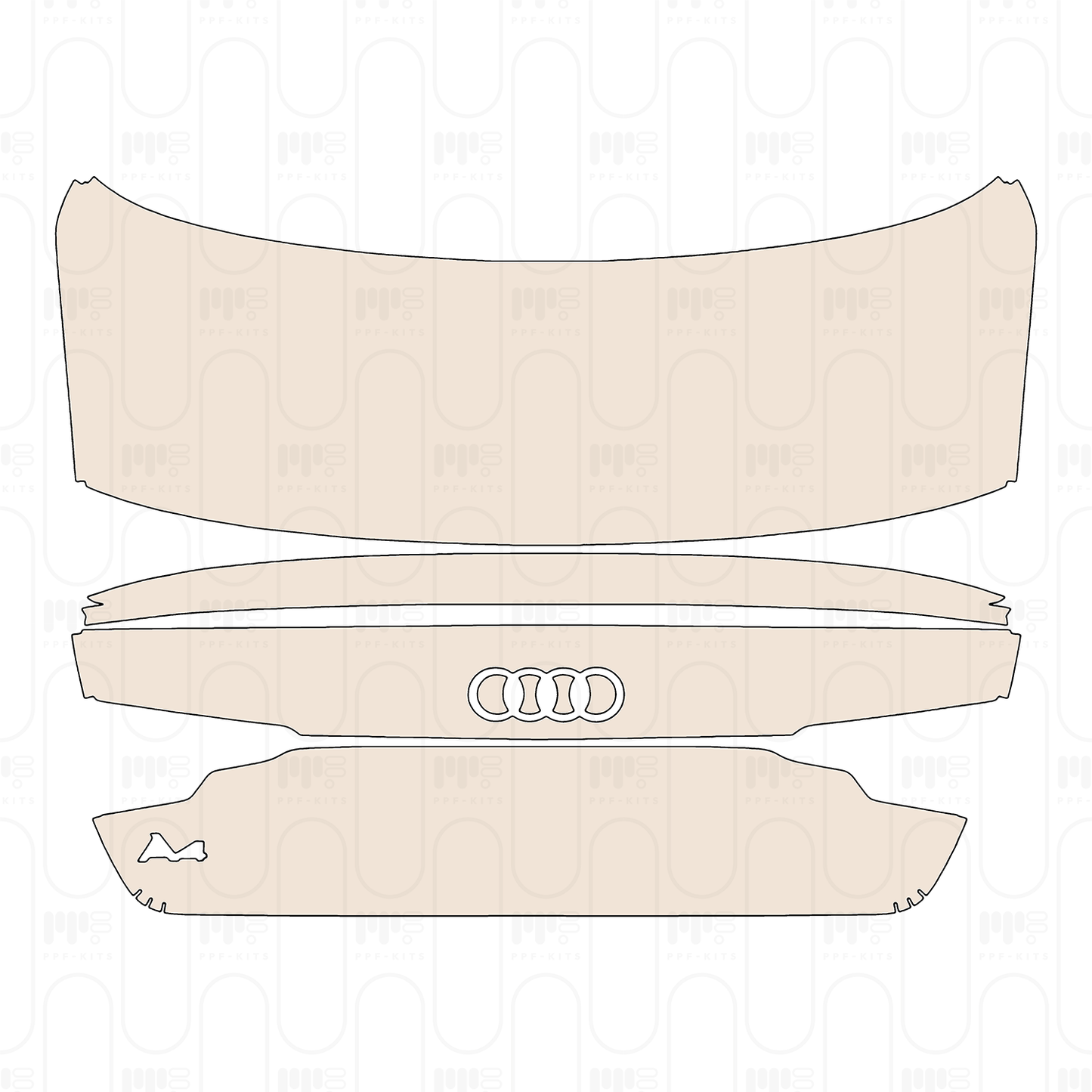 Trunk Lid with Spoiler, with "A4" Emblem