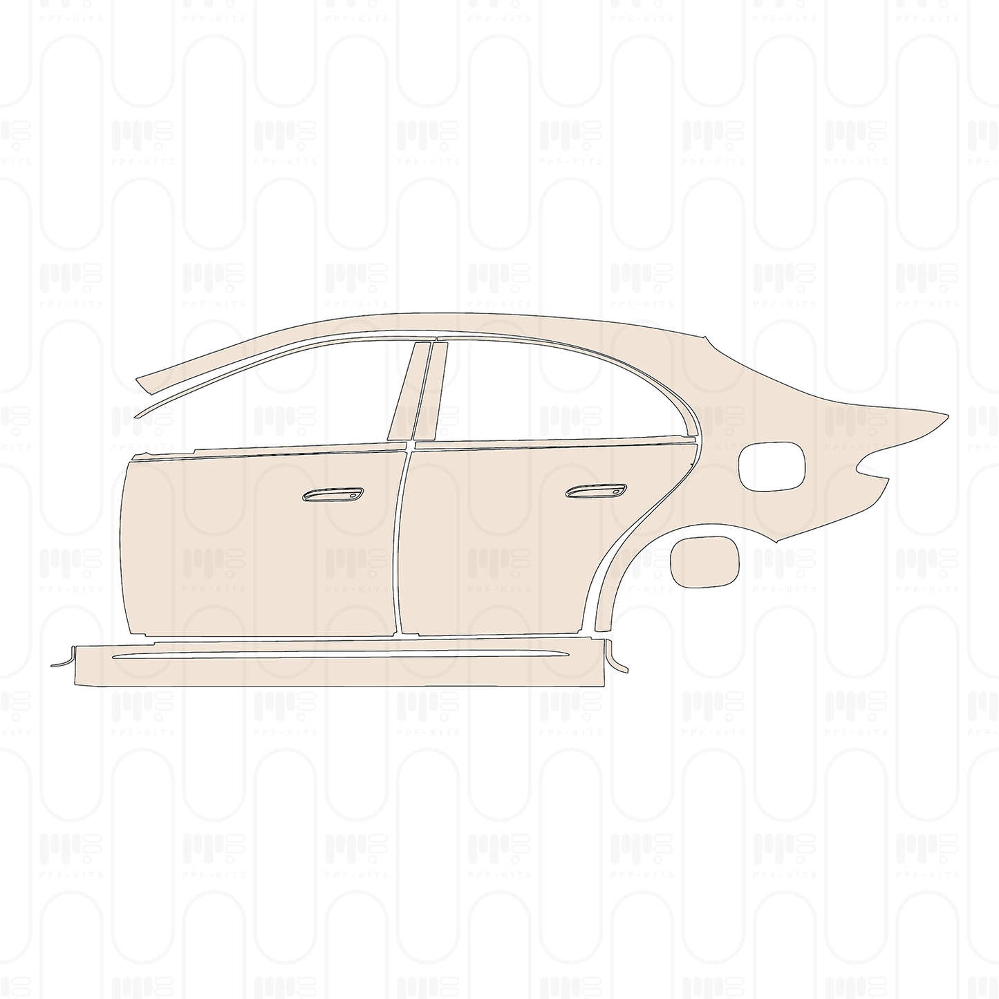 (left) Door+Side Skirt+Rear Fender with charging port on rear Fender