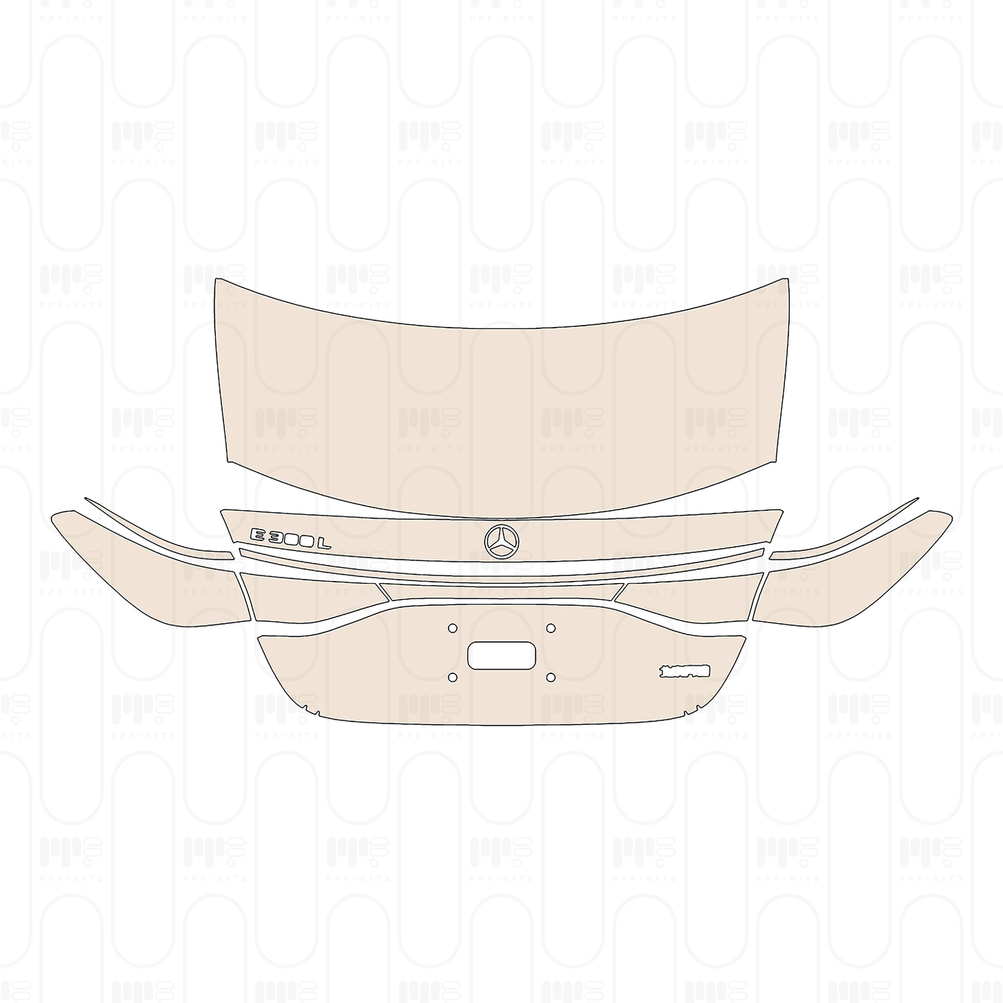 Trunk Lid with "E300L" & "Beijing Benz" Emblems