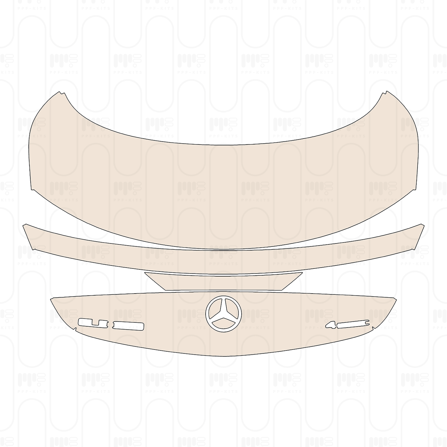 Trunk Lid without Spoiler, with "CLE 300" & "4MATIC" Emblems