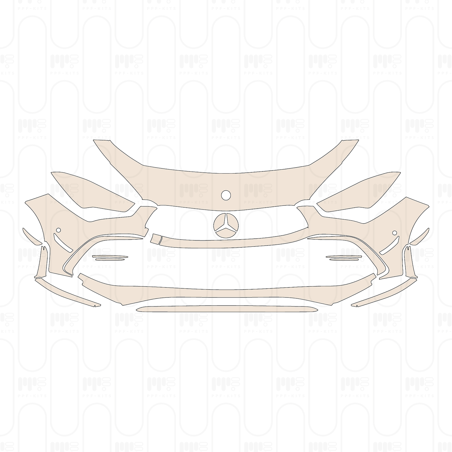 Bumper+Headlamp with Aerodynamic Package, with 2 PDC (Parking Sensors)
