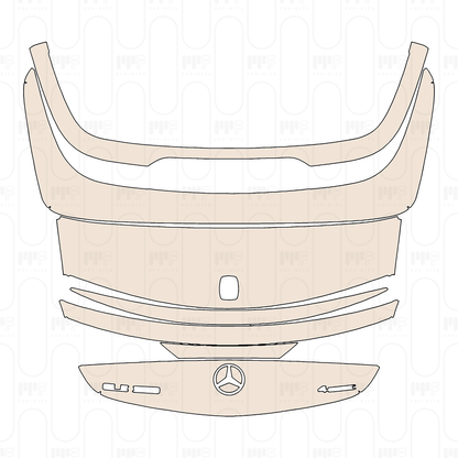 Trunk Lid with Spoiler, with Antenna cutout, with "CLE 300" & "4MATIC" Emblems