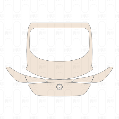 Trunk Lid one piece, without Emblem