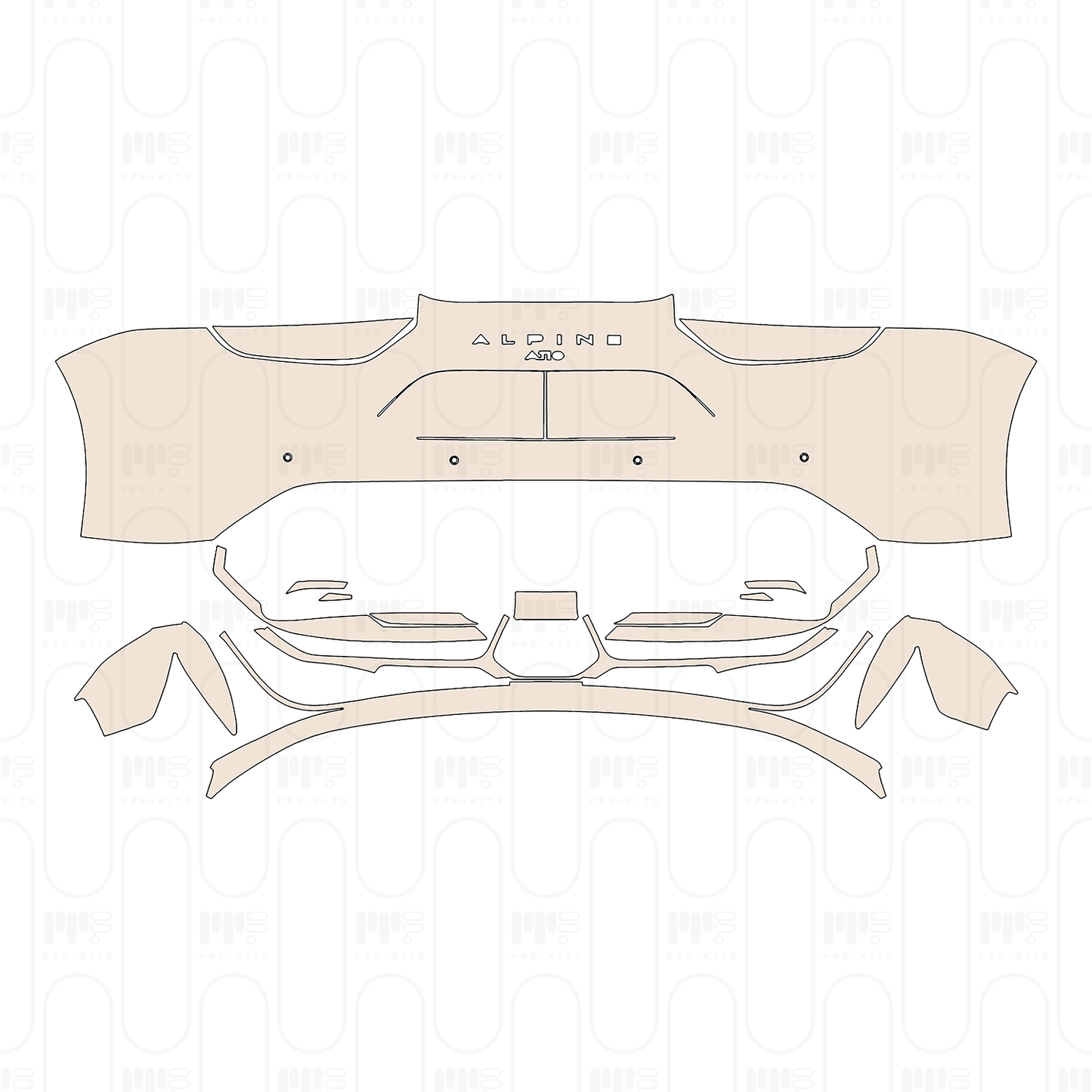 Rear Bumper with "ALPINE" & "A110" Emblems
