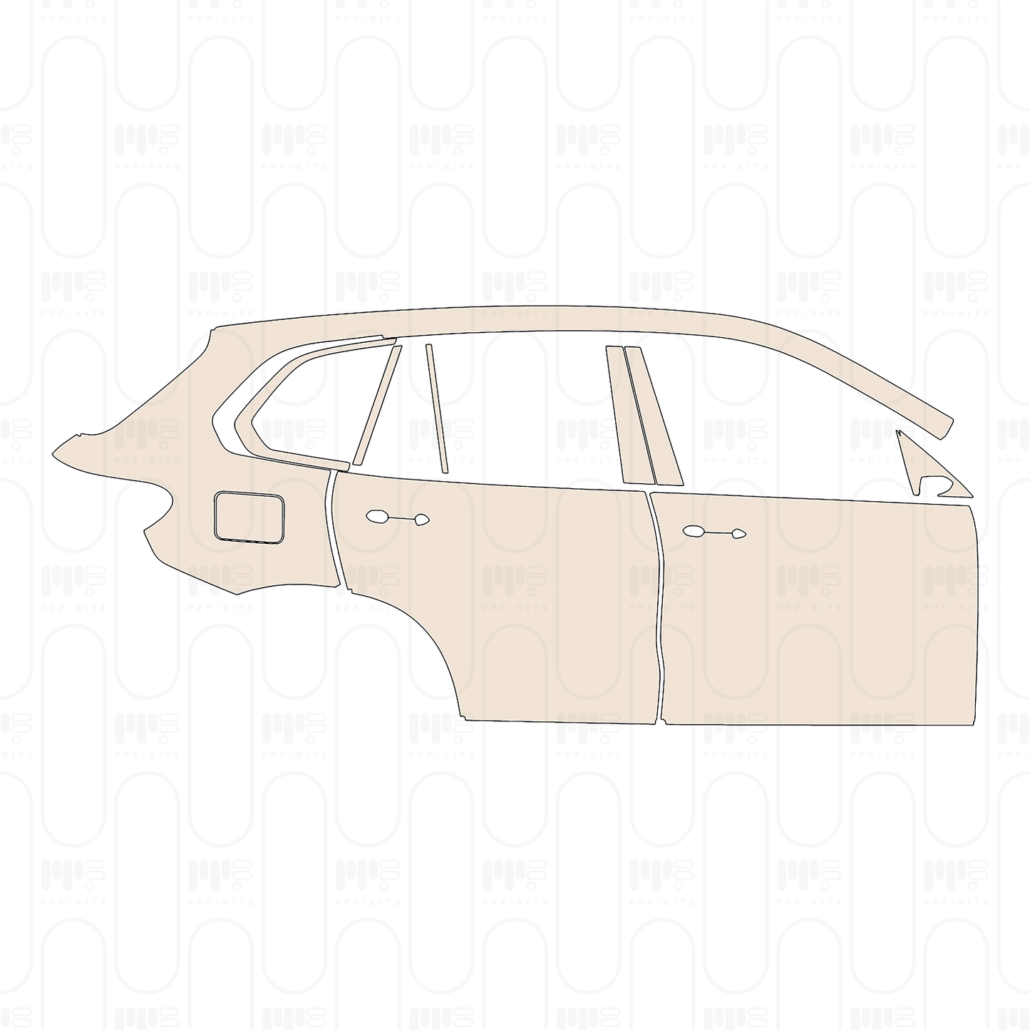 (right) Door+BC-Pillar+Rear Fender