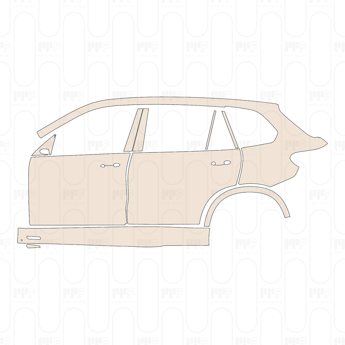 (left) Door+BC-Pillar+Rear Fender+Side Skirt