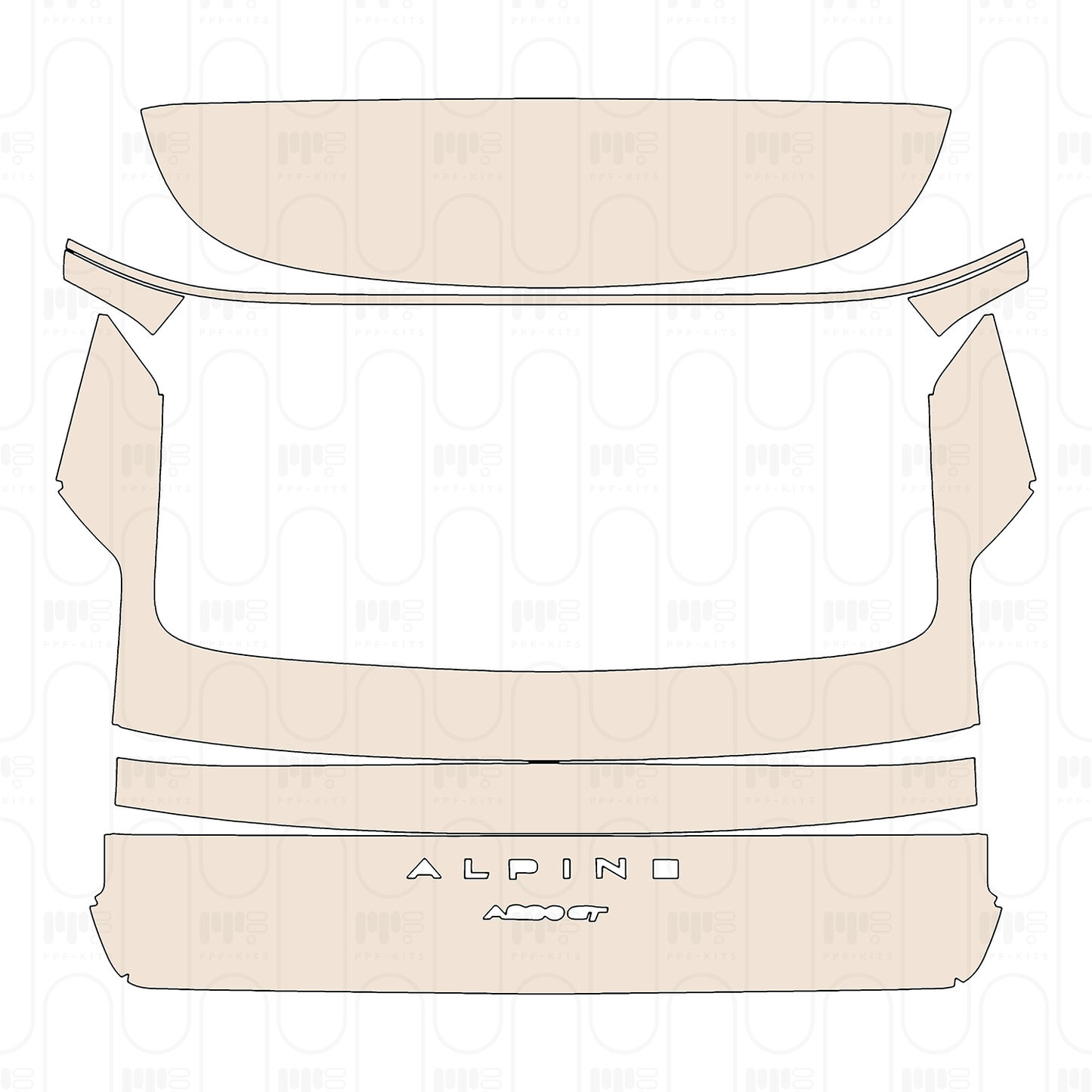 Trunk Lid with "ALPINE" & "A290GT" Emblems