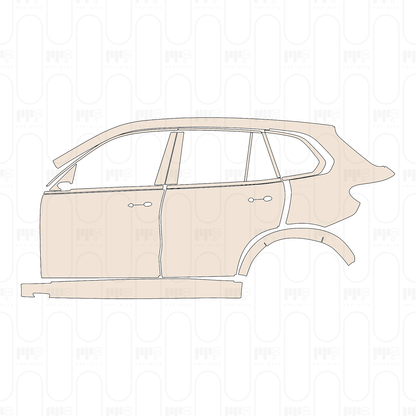 (left) Door+Side Skirt+Rear Fender with wrapped rear wheel arch