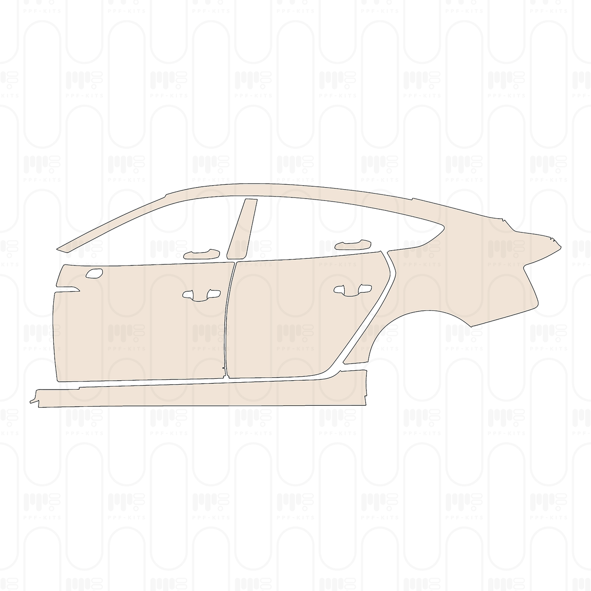 (left) Door+B-Pillar+Rear Fender+Side Skirt