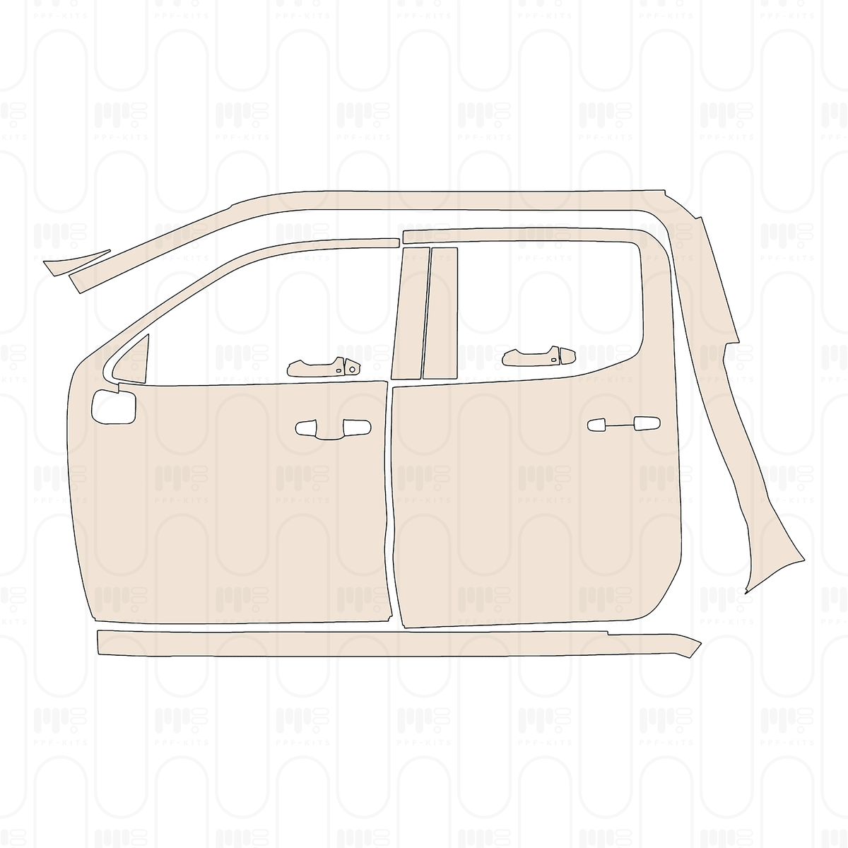 (left) Door+Rear Fender+Side Skirt