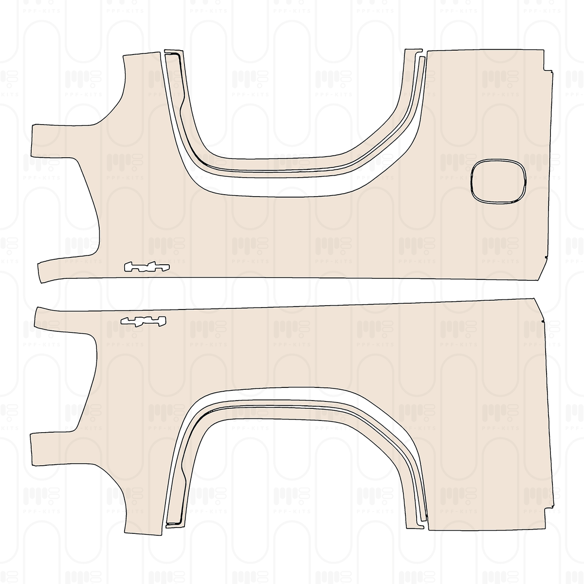 Bed Side (Rear Fender) for 79.44 inch, with "4X4" Emblem
