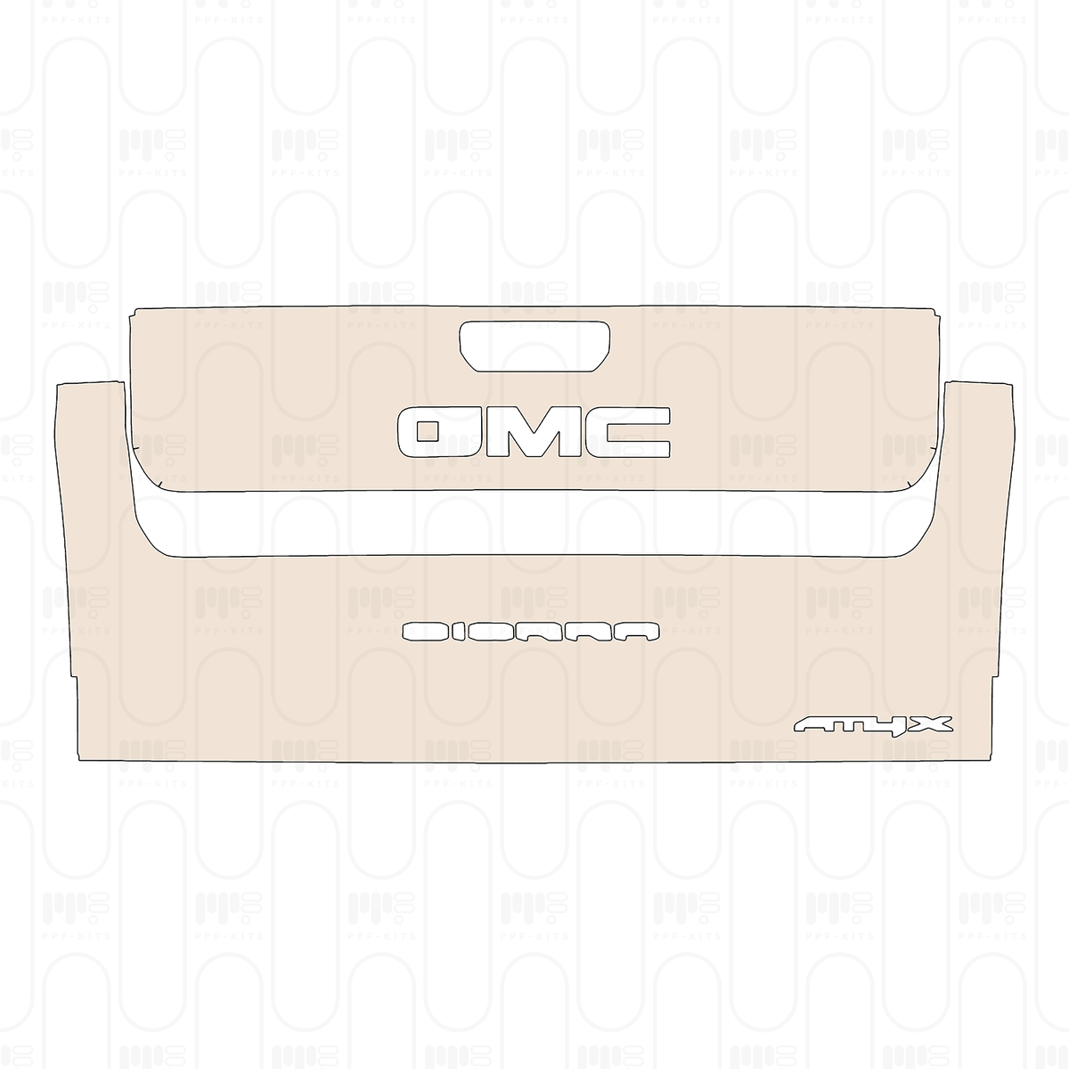 Trunk Lid with "GMC" & "SIERRA" & "AT4X" Emblems