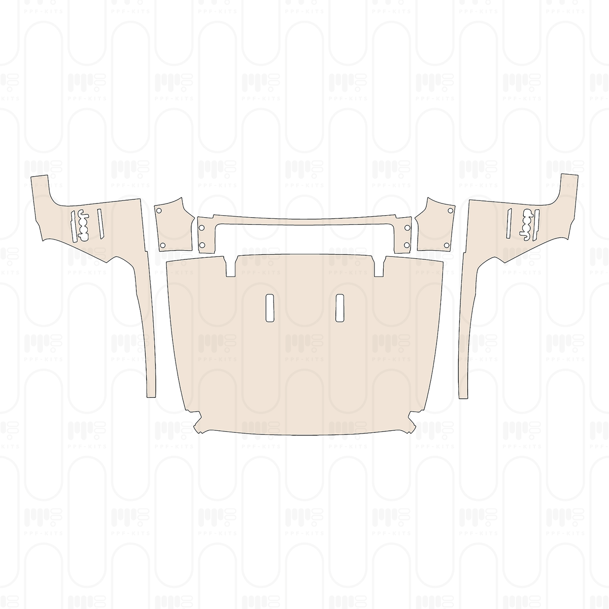 Hood+Fender with "Sahara" & "Jeep Wrangler Linlimited" Model Emblem