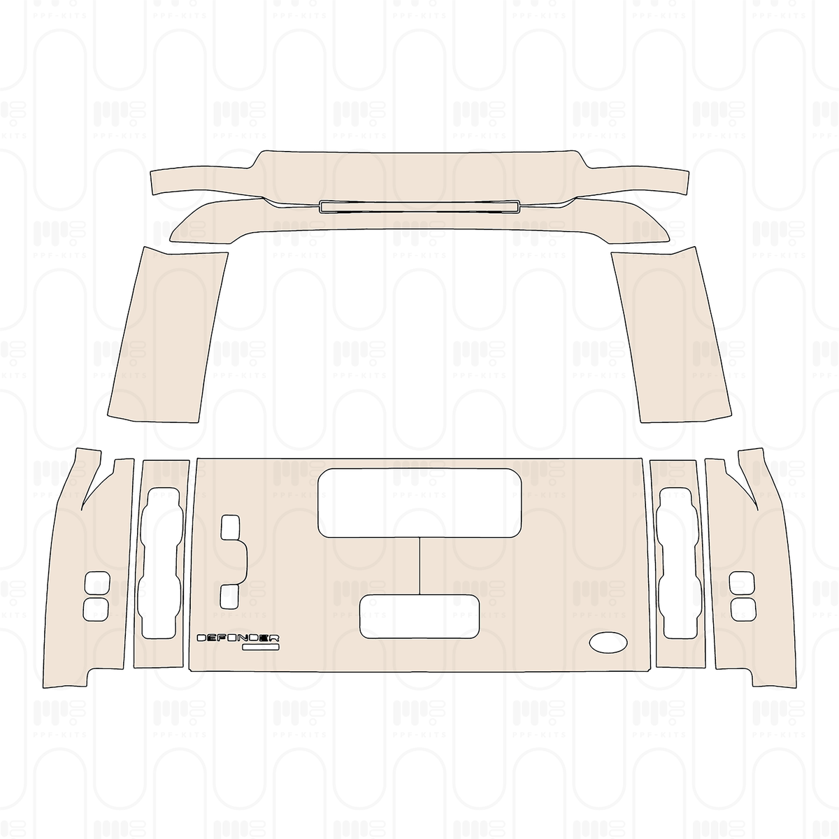 Trunk Lid with "DeFender" & "P400HSE" Emblems