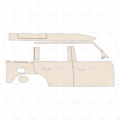(right) Door+BC-Pillar+Rear Fender+Side Skirt with Explorer Package