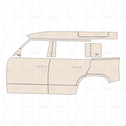 (left) Door+BC-Pillar+Rear Fender+Side Skirt