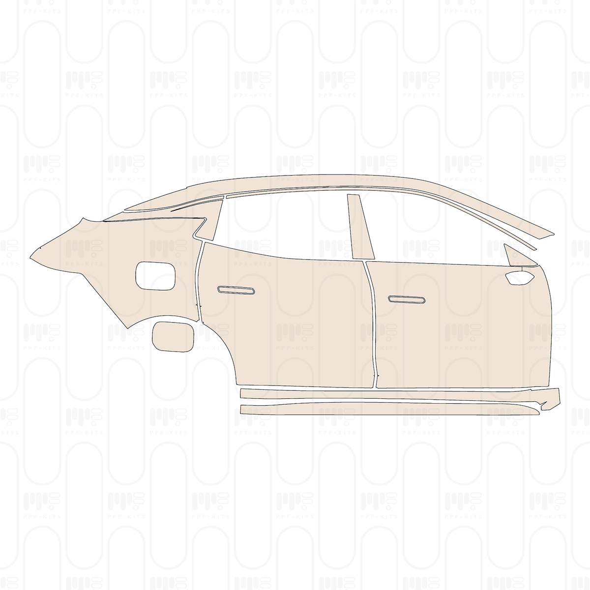(right) Door+Side Skirt+Rear Fender