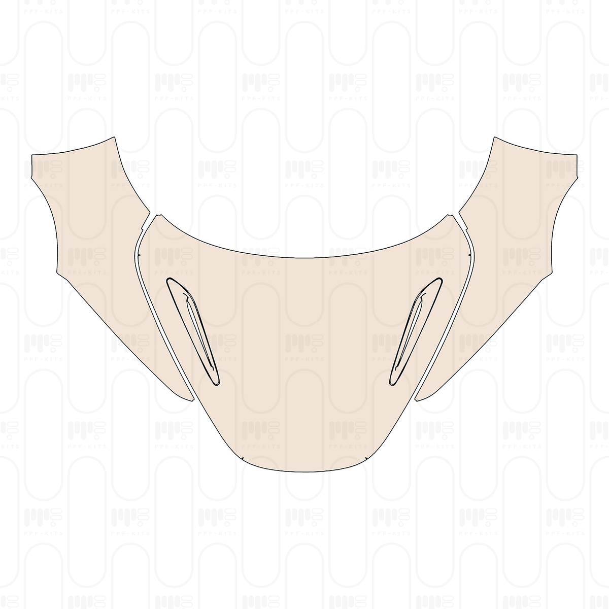 Hood+Fender without front Fender louvres