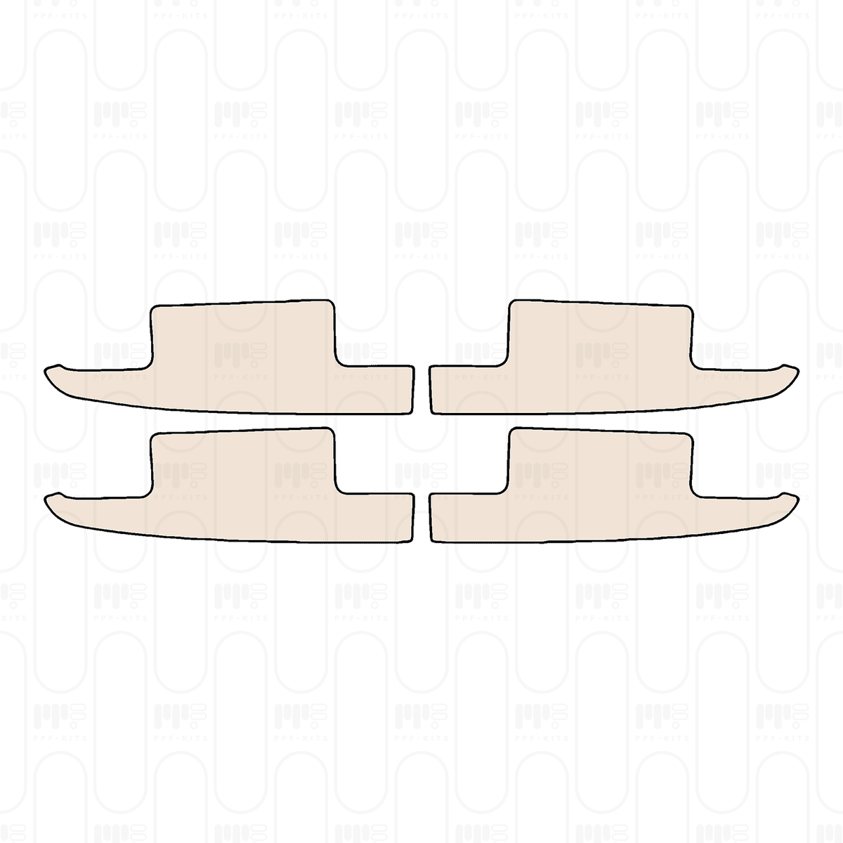 Pre-cut PPF pattern: Door Handle Insert - Rolls-Royce