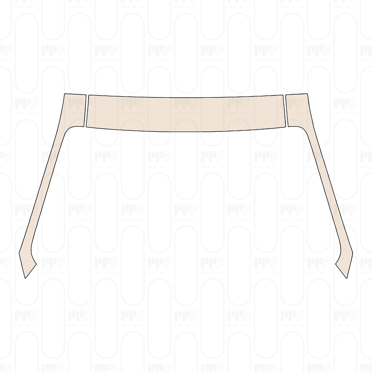 Pre-cut PPF pattern: A Pillar + Roof (front) - Rolls-Royce