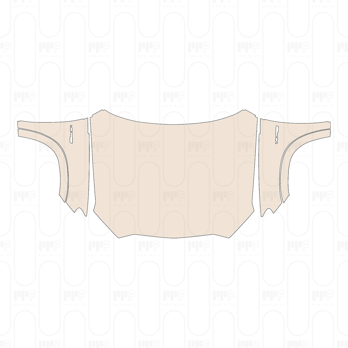 Hood+Fender with "V8" & "BITURBO 4MATIC+" Emblems