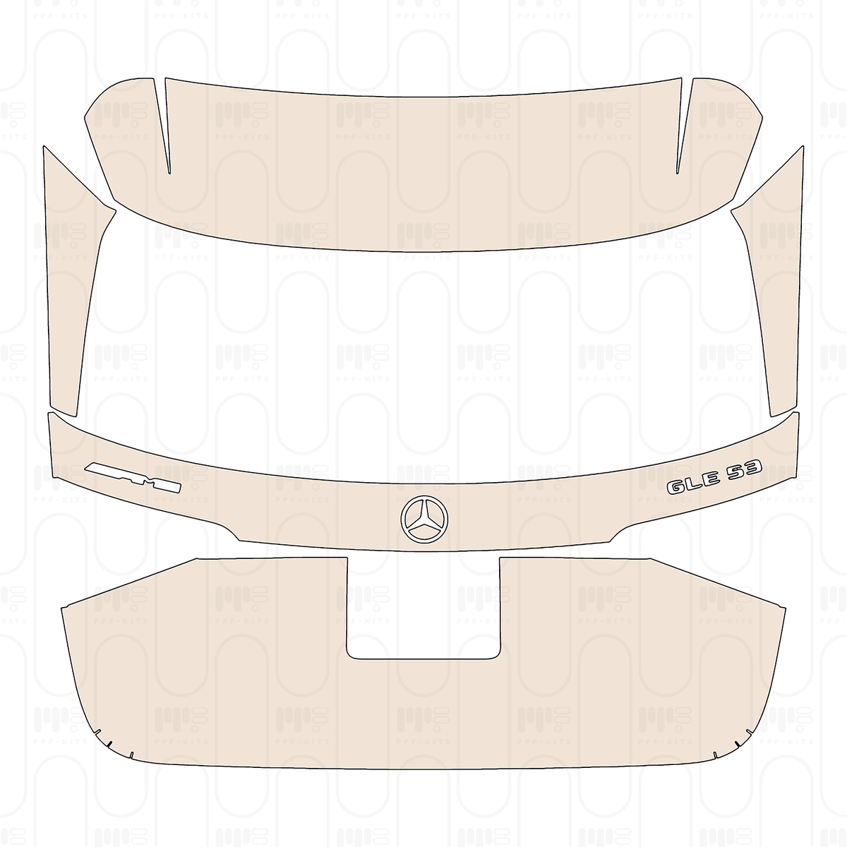 Trunk Lid with "AMG" & "GLE 53" Emblems