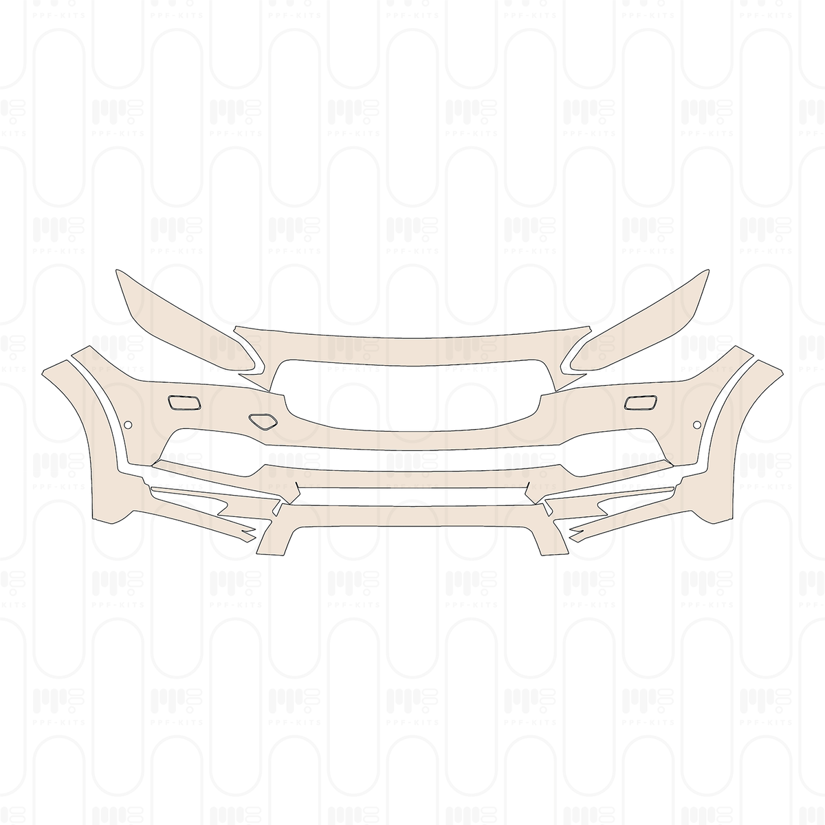 Bumper+Headlamp with headlight washing