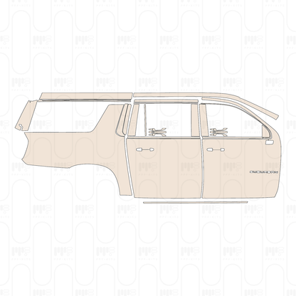 (right) Door+Side Skirt+Rear Fender with "SUBURBAN" Emblem on doors