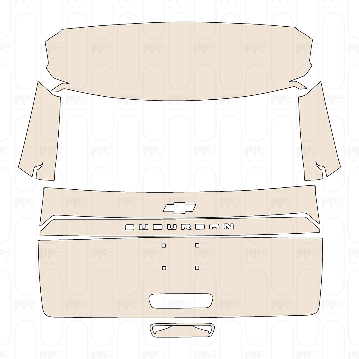 Trunk Lid withh "SUBURBAN" & "PREMIER" Emblems