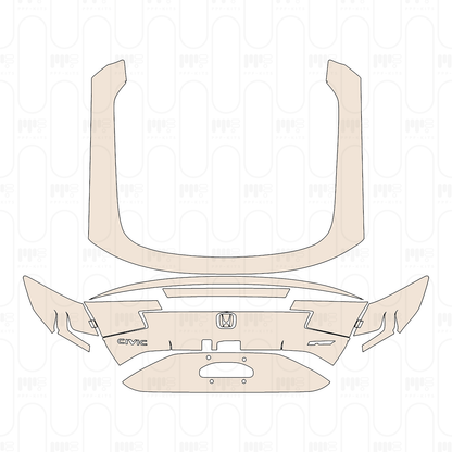 Trunk Lid with "CIVC" & "SPORT" Emblems
