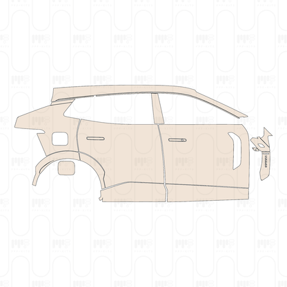 (right) Door+Side Skirt+Rear Fender