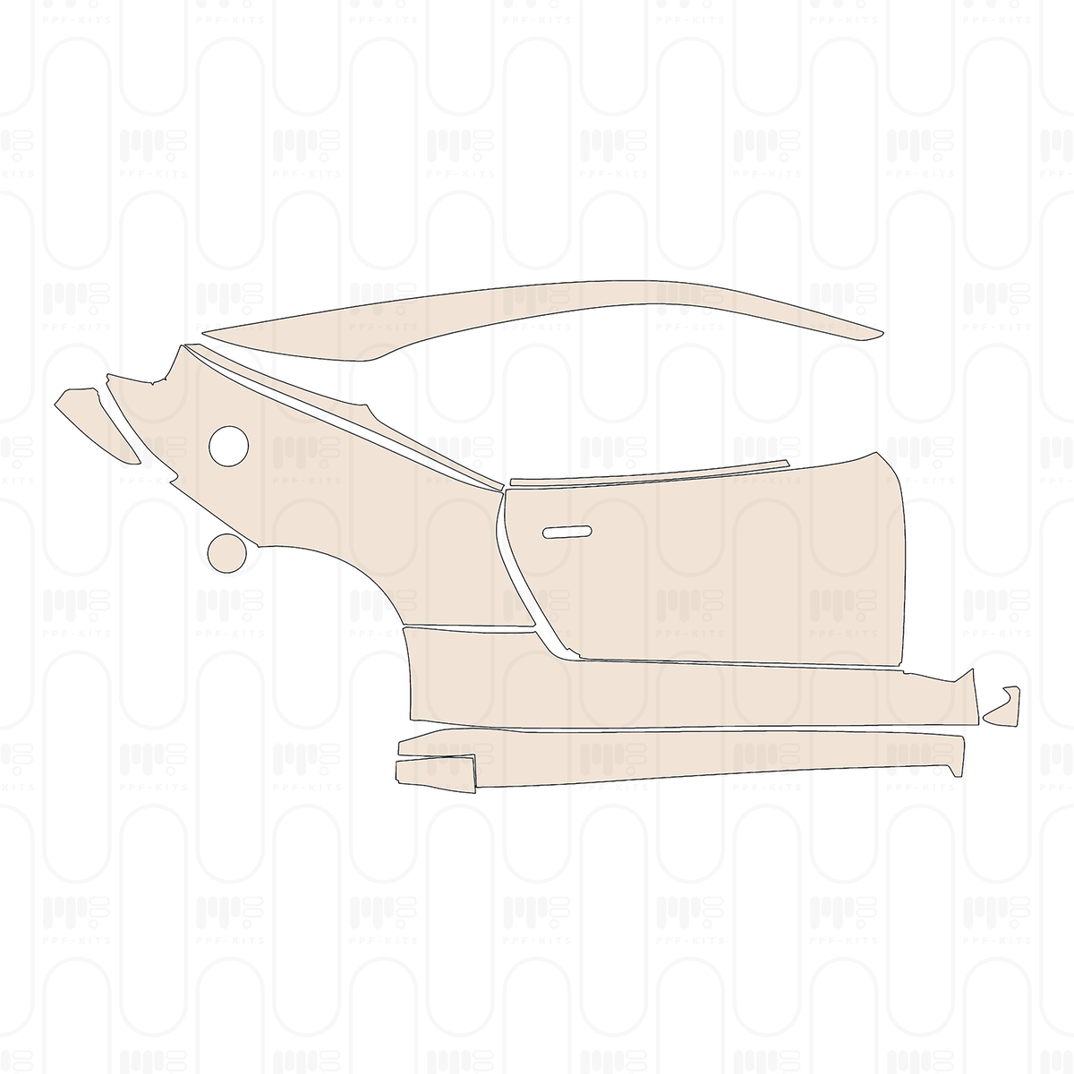 (right) Door+Rear Fender+Side Skirt