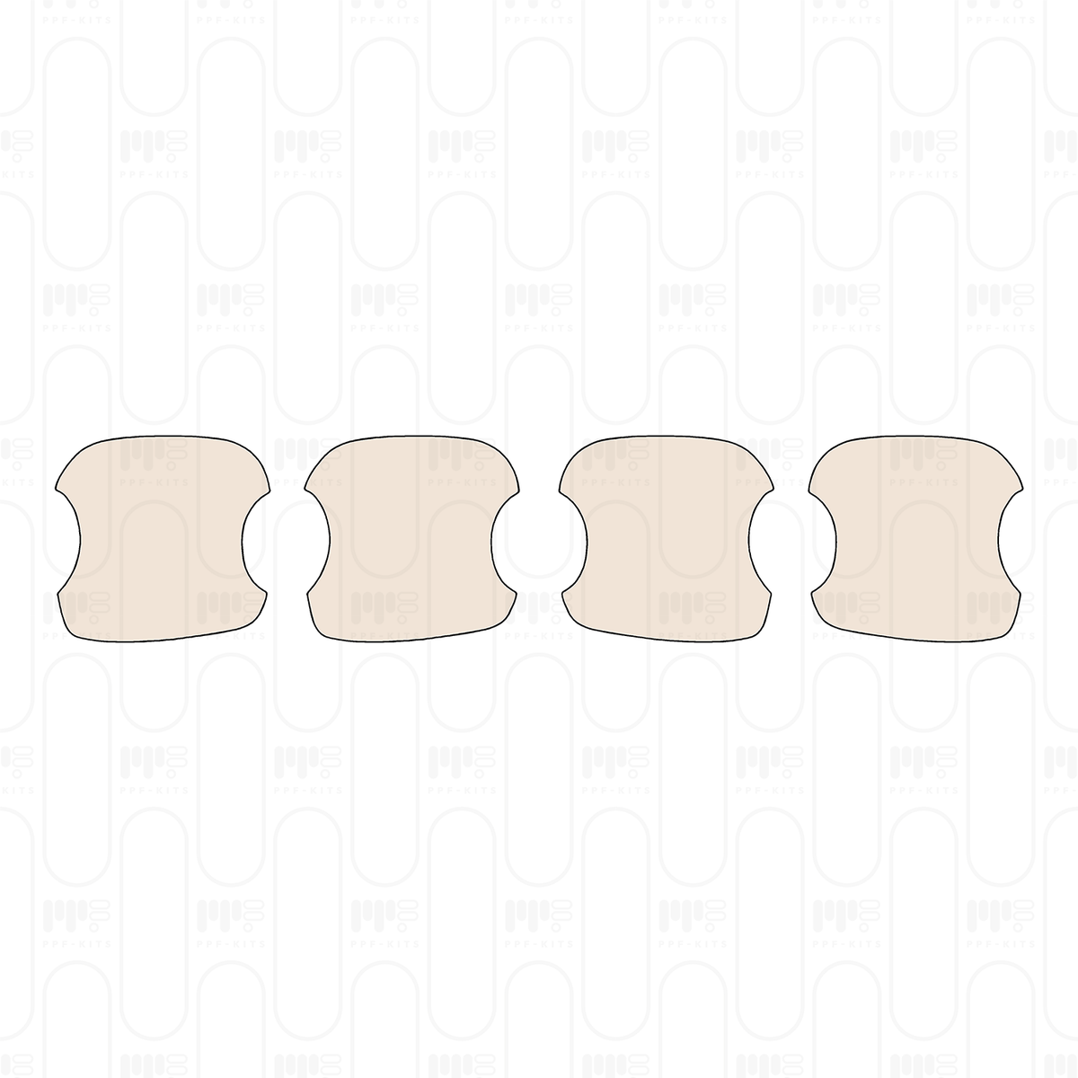 Pre-cut PPF pattern: Door Handle Inserts - Subaru
