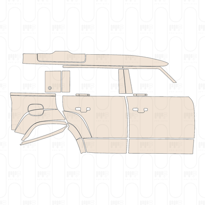 (right) Door+Side Skirt+Rear Fender
