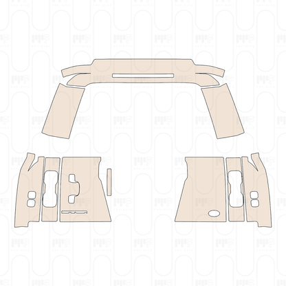 Trunk Lid split, with"Defender" Emblem, elliptic marker
