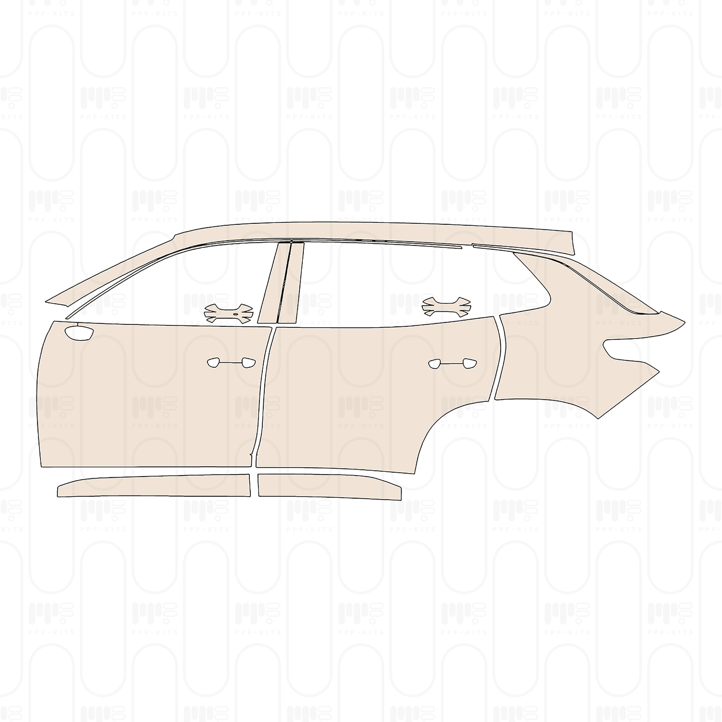 Pre-Cut PPF Volkswagen Tayron L (CN) Base 2026