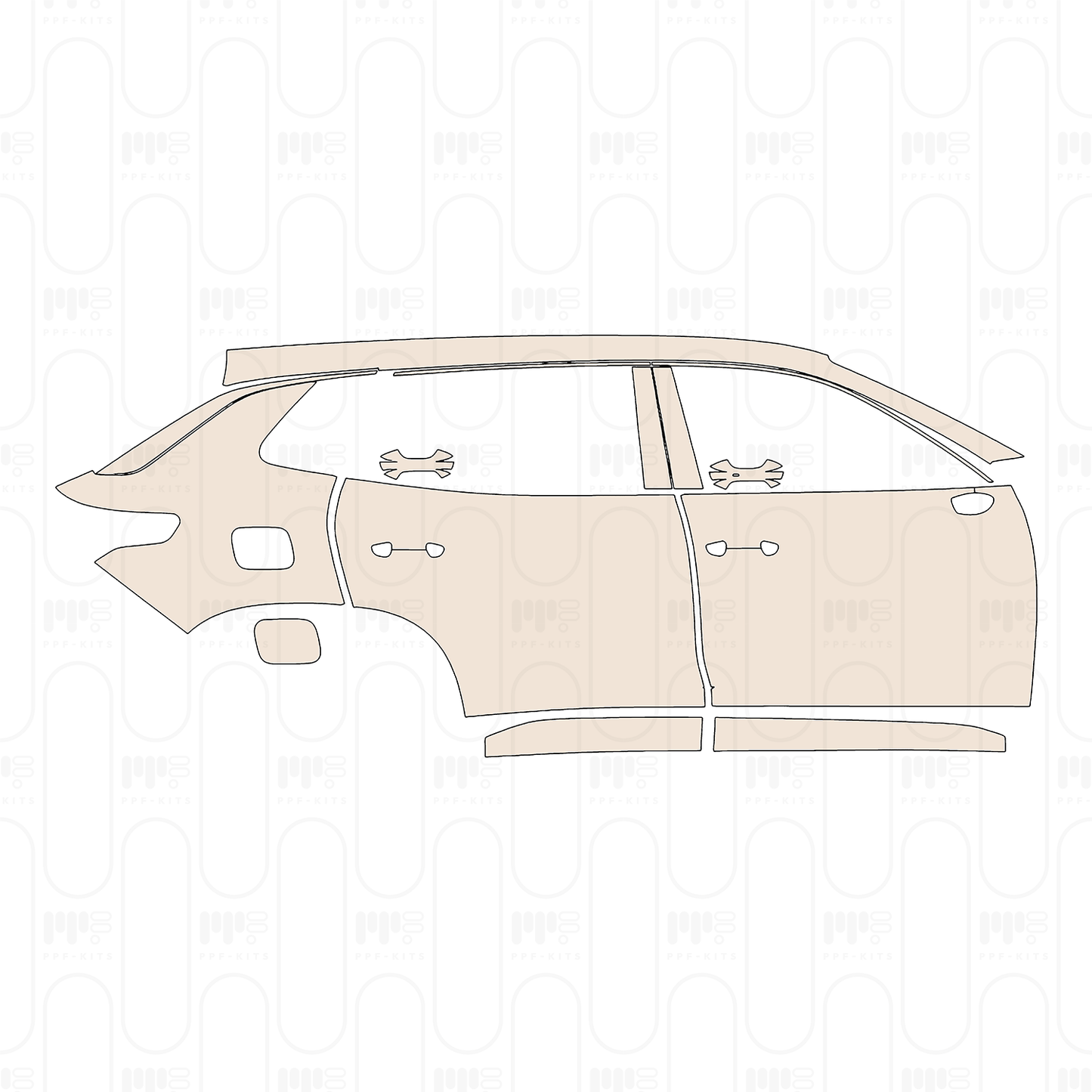 Pre-Cut PPF Volkswagen Tayron L (CN) Base 2026