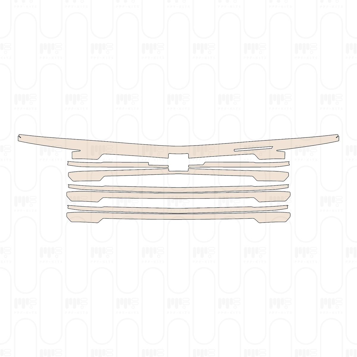 Pre-cut PPF pattern: Grille - Chevrolet Silverado 1500 High Country 2026