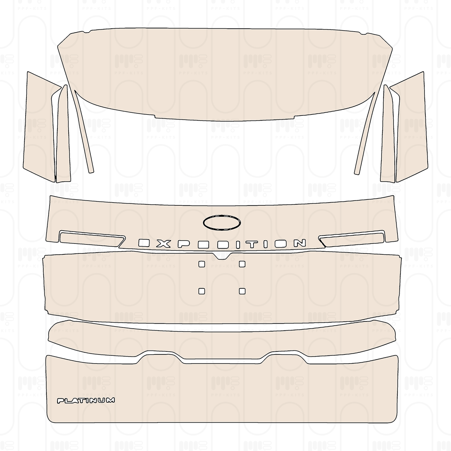 Pre-Cut PPF Ford Expedition Standard Wheelbase King Ranch 2026